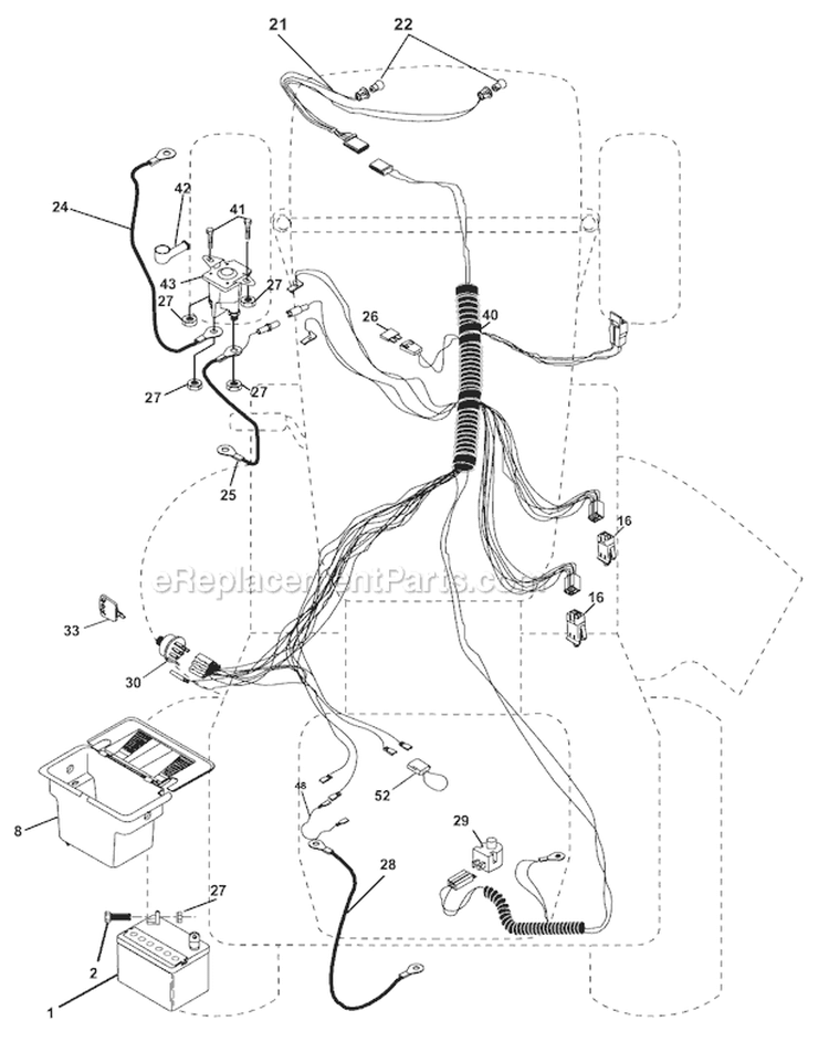 Page A Diagram and Parts List for WE16542D  Weed Eater Lawn Tractor